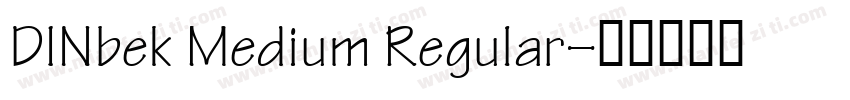 DINbek Medium Regular字体转换